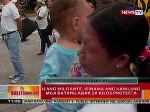 BT: Ilang militante, isinama ang mga batang anak sa kilos protesta