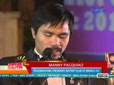 UB: Manny Pacquiao, hinirang na peacebuilding president ng Rotary club of Manila 101