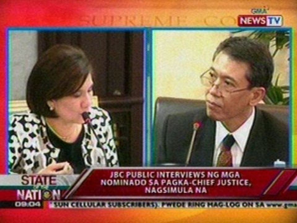 SONA: JBC public interviews ng mga nominado sa pagka-CJ, nagsimula na