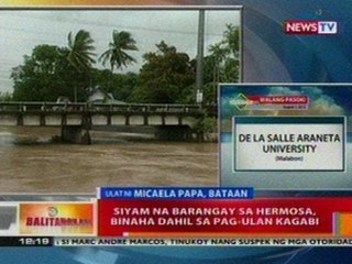 BT: 9 na barangay sa Hermosa, Bataan, binaha dahil sa pag-ulan kagabi