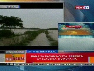 BT: Baha sa bayan ng Sta. Teresita at Claveria, Cagayan, humupa na