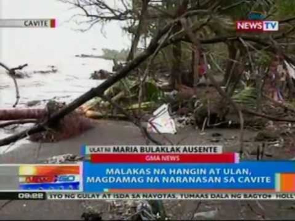 NTG: Malakas na hangin at ulan, magdamag na naranasan sa Cavite