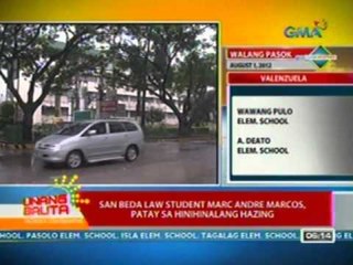 UB: San Beda Law student Marc Andre Marcos, patay sa hinihinalang hazing