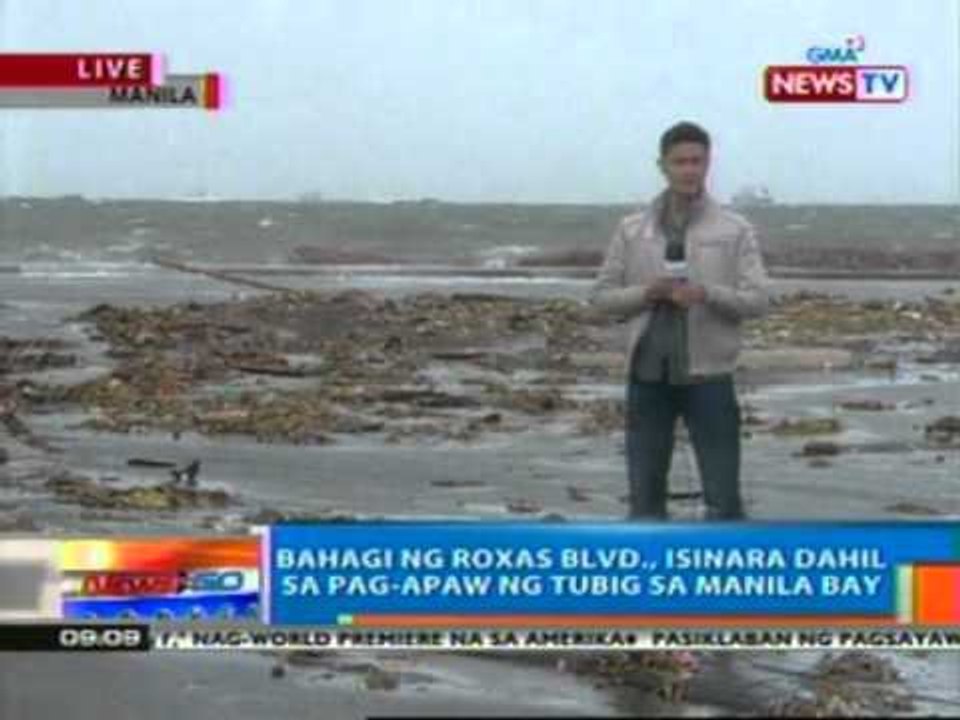 NTG: Bahagi ng Roxas blvd., isinara dahil sa pag-apaw ng tubig sa Manila Bay