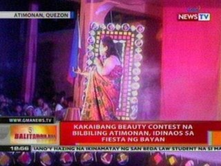 BT: Kakaibang beauty contest na Bilbiling Atimonian sa Quezon, idinaos sa Fiesta ng Bayan
