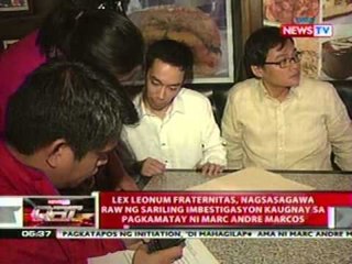 QRT: Lex Leonum Fraternitas, nagsasagawa ng sariling imbestigasyon sa pagkamatay ni Marc Marcos