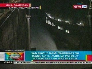 BP: San Roque dam sa Pangasinan, nagbukas ng isang gate dahil sa patuloy na pagtaas ng water level