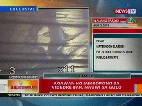 BT: Agawan ng mikropono sa videoke bar, nauwi sa gulo
