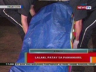 BT: Lalaki sa Pasay, patay sa pamamaril