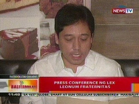 BT: Presscon ng Lex Leonum Fraternitas