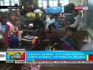 BP: 12 bahay sa Brgy. City Camp Central, lubog sa baha; 100 pamilya, inilikas