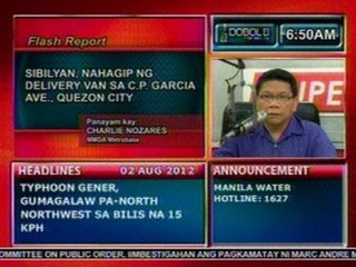 DB: Sibilyan, nahagip ng delivery van sa C.P. Garcia Ave., QC