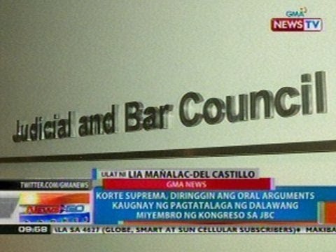 NTG: SC, diringgin ang oral arguments kaugnay ng pagtatalaga ng 2 miyembro ng kongreso sa JBC