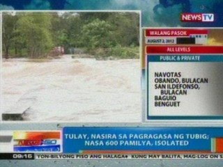 NTG: Tulay sa Dingras, Ilocos Norte, nasira sa pagragasa ng tubig; nasa 600 pamilya, isolated