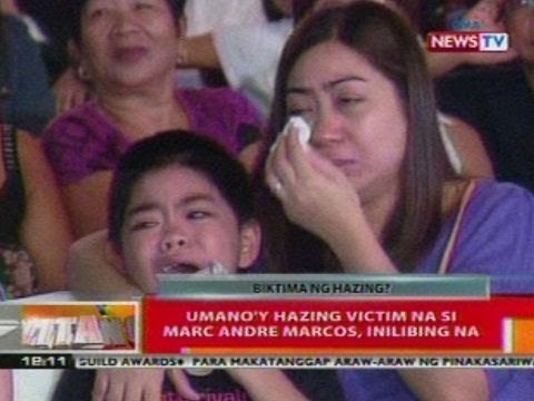 BT: Necrological service para sa umano'y hazing victim na si Marc Andre Marcos, dinagsa