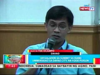 BP: 169 kalahok sa summit sa isang unibersidad sa Davao city, na-food poison