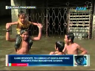 Saksi: Ilang lugar sa Pangasinan,   baha pa rin