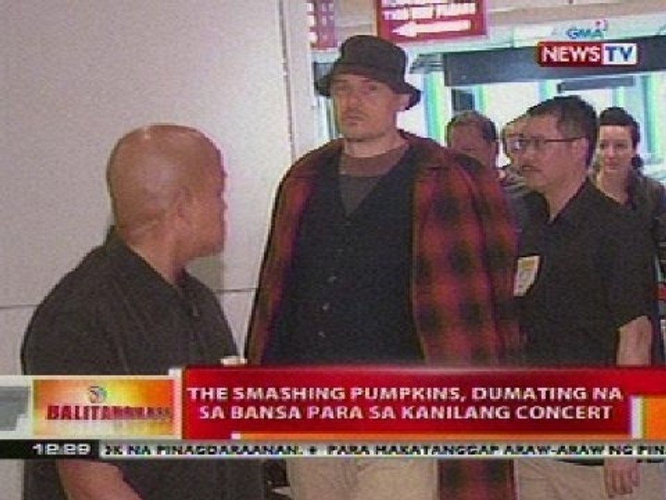 BT: The Smashing Pumpkins, dumating na sa bansa para sa kanilang concert