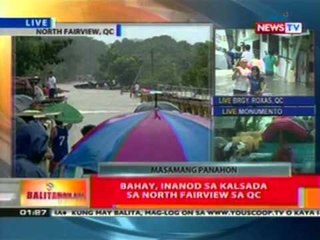 BT: Bahay, inanod sa kalsada sa North Fairview sa QC