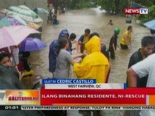 BT: Ilang binahang residente sa bahagi ng West Fairview, QC, ni-rescue