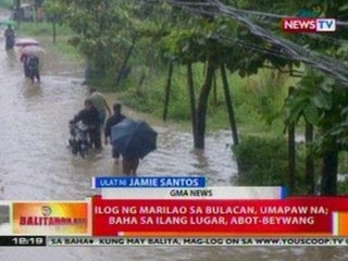 BT: Ilog sa Marilao sa Bulacan, umapaw na; baha sa ilang lugar, abot-beywang