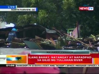 BT: Ilang bahay sa North Fairview, natangay at napadpad sa gilid ng Tullahan River