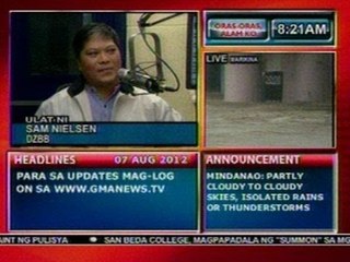 DB: Update sa Marikina as of 8:19 a.m. (Aug. 7, 2012)