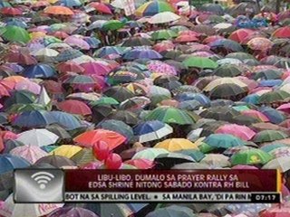 24 Oras: Libu-libo, dumalo sa prayer rally sa Edsa Shrine nitong Sabado kontra RH Bill