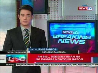 NTL: RH Bill, dedeisiyunan na ng kamara ngayong hapon