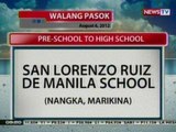 NTG: Klase sa San Lorenzo Ruiz De Manila mula pre-school to high school, suspendido na rin