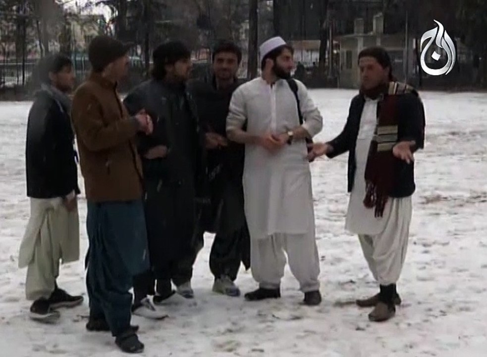 Families in Quetta enjoy snow fighting after heavy snowfall