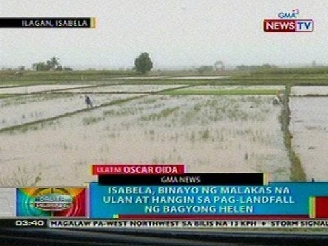 BP: Isabela, binayo ng malakas na ulan at hangin sa pag-landfall ng bagyong Helen