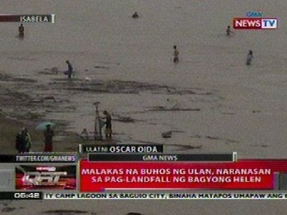 QRT: Malakas na buhos ng ulan, naranasan sa pag-landfall ng bagyong Helen sa Isabela