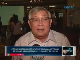 Consolidated gross revenues ng GMA Network sa unang kalahati ng 2012, umabot sa P6.79B