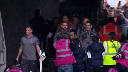 Gunners Arrive at Swansea
