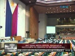 24oras: Iba't ibang media groups, nagkaisa sa pagsuporta sa Freedon of Information bill