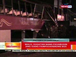 BT: 8, sugatan nang pasabugin ang isang pampasaheron bus sa Zamboanga