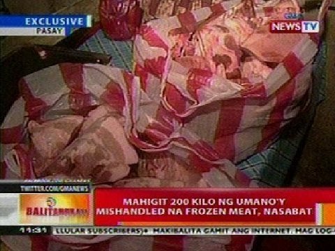 BT: Mahigit 200 kilo ng mishandled na frozen meat, nasabat sa Pasay