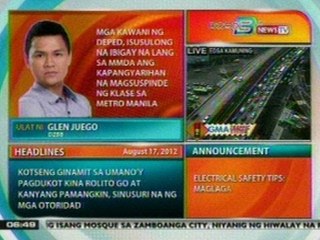 DB: DepEd, isusulong na ibigay na lang sa MMDA ang kapangyarihan na magsuspinde ng klase