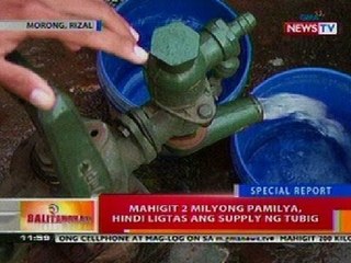 BT: Mahigit 2 milyong pamilya sa Rizal, hindi ligtas ang supply ng tubig