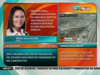 DB: Mga pulitiko, hinimok na hayaan na ang mga doktor ang magsalita sa kondisyon ni Rep. Gloria