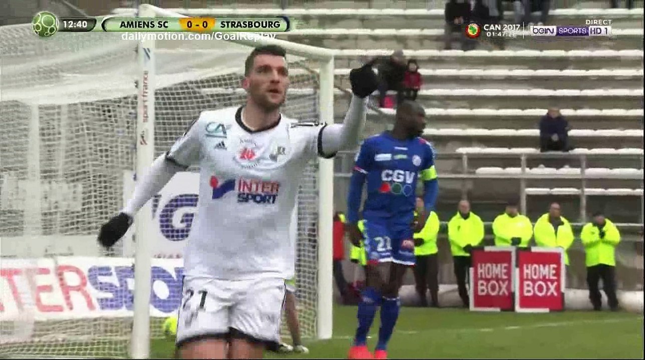 Charly Charrier Goal HD - Amiens 1 - 0 Strasbourg - 14.01.2017 HD
