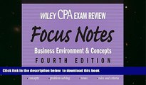 PDF [DOWNLOAD] Wiley CPA Examination Review Focus Notes: Business Environment and Concepts READ