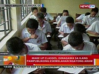 BT: Make up classes, isinagawa sa ilang pampublikong eskwelahan sa QC ngayong araw