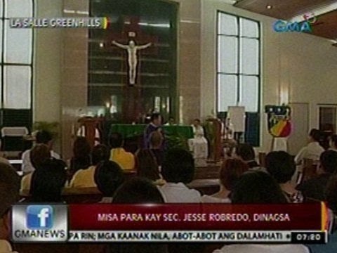 24Oras: Misa sa La Salle Greenhills para kay Sec. Jesse Robredo, dinagsa