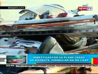 BP: Imbestigasyon sa plane crash sa Masbata, sinimulan na ng CAAP