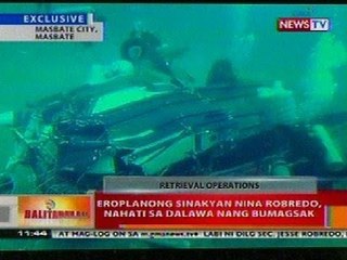 BT:  Eroplanong sinakyan nina Robredo, nahati sa 2 nang bumagsak sa Masbate