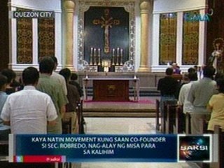 Saksi: Kaya Natin Movement kung saan co-founder si Sec. Robredo, nag-alay ng misa para sa kalihim