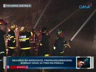 Saksi: Nasunog na warehouse sa Maynila, pinangangambahang bumigay dahil sa tindi ng pinsala