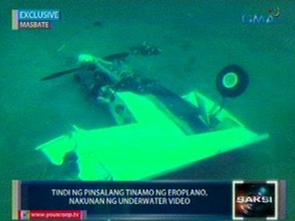 Saksi: EXCLUSIVE: Tindi ng pinsalang tinamo ng eroplano, nakunan ng underwater video